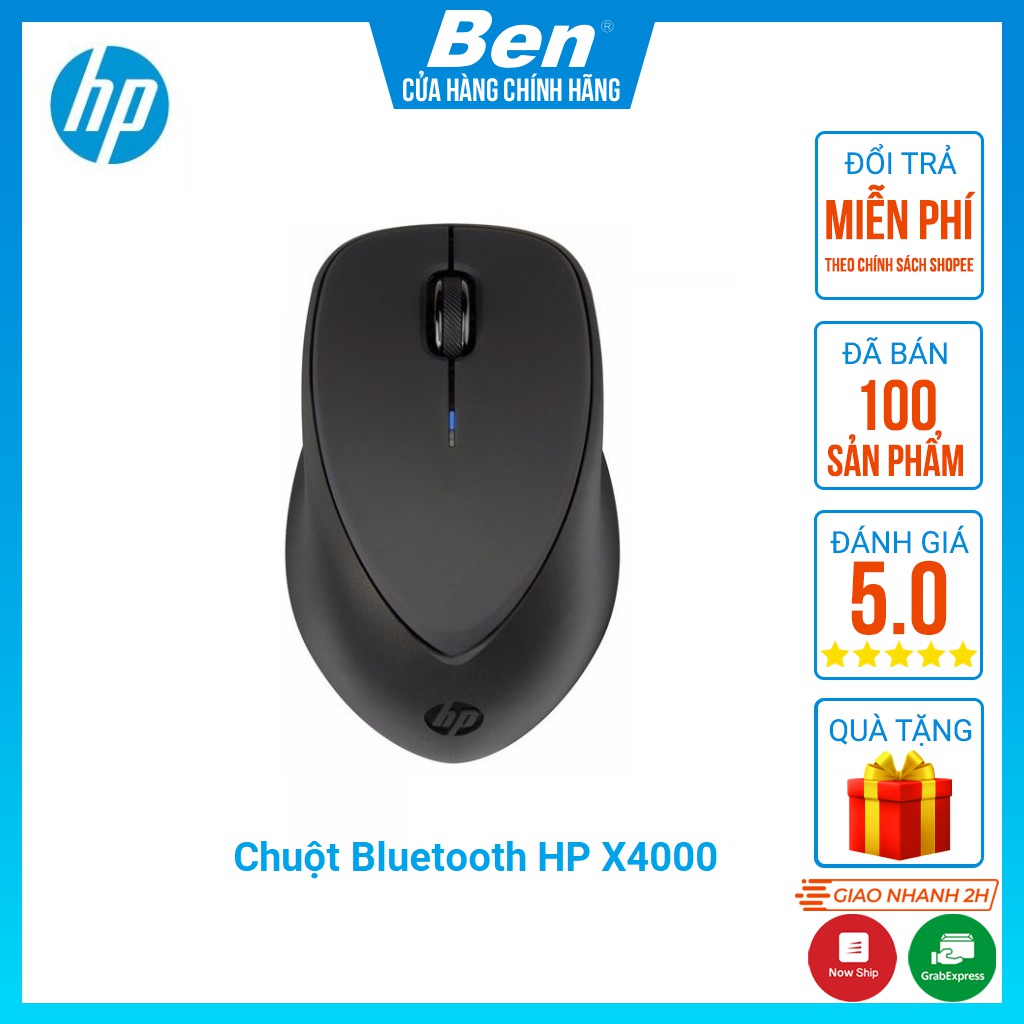 Chuột Bluetooth HP X4000b  1600 dpi chuột không dây cho máy tính laptop -