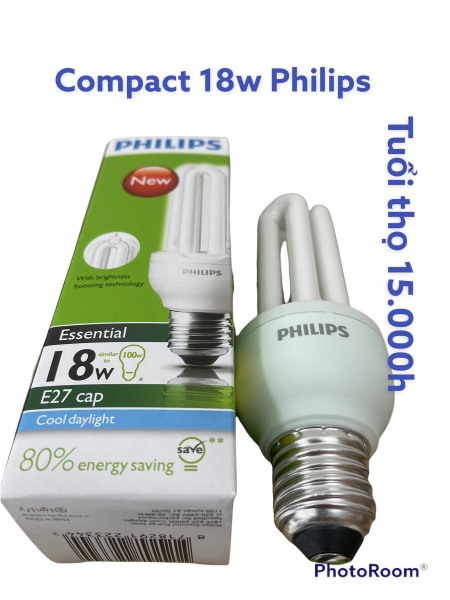Bộ 12 Bóng Đèn Compact Philips 18W E27 220V