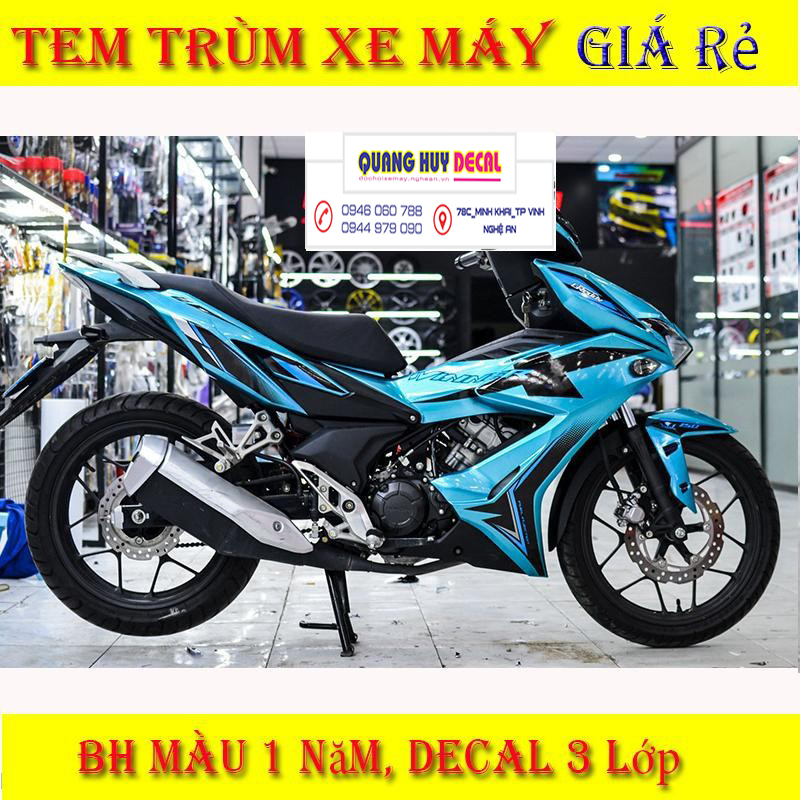 Tem trùm winner x xanh ngọc đen - Độ dán team trùm decal xe máy winner x xanh ngọc đen - Team trùm decal xe máy winner x rẻ đẹp và chất