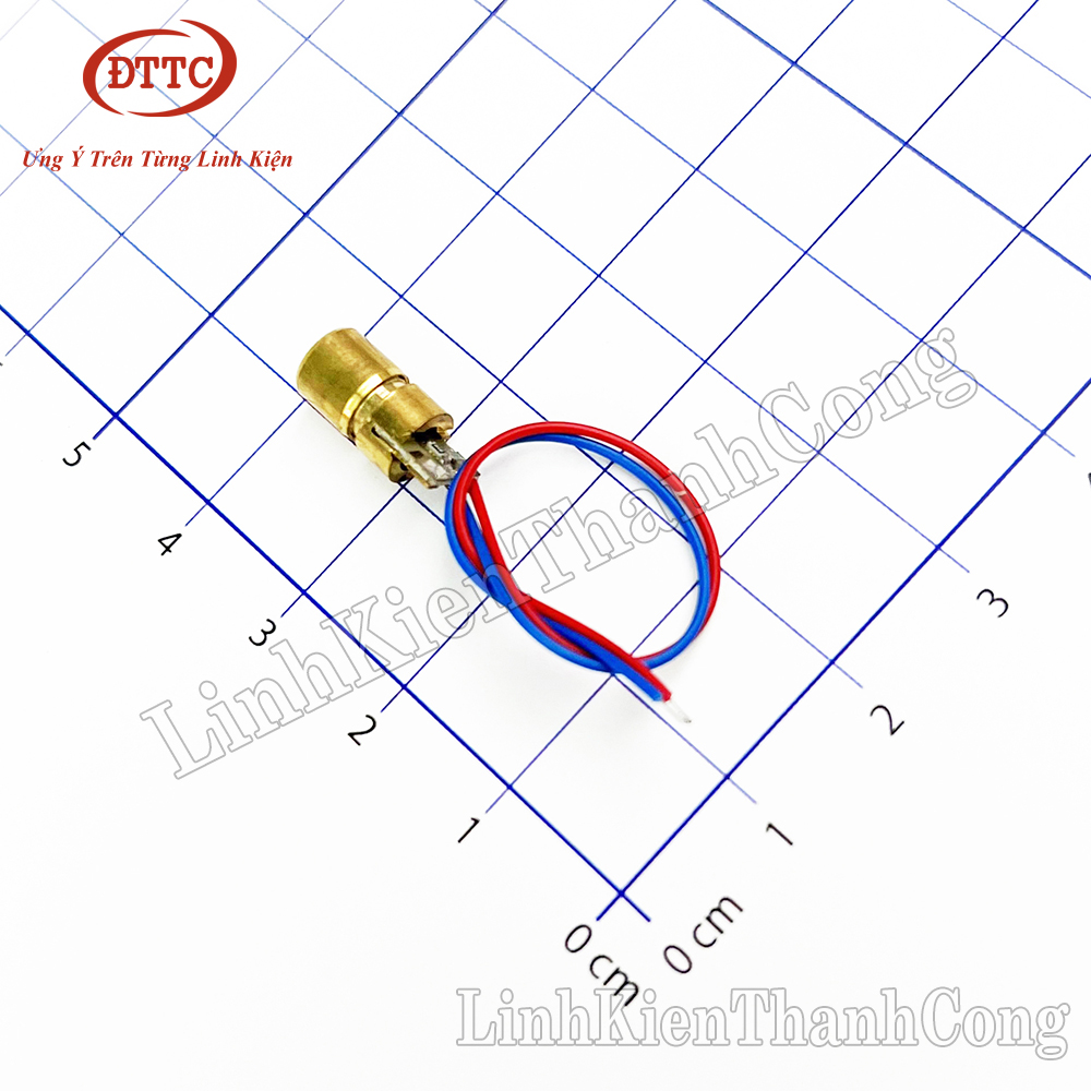 Đầu phát tia lazer 5mw 6mm - module lazer sáng đỏ hội tụ 5v