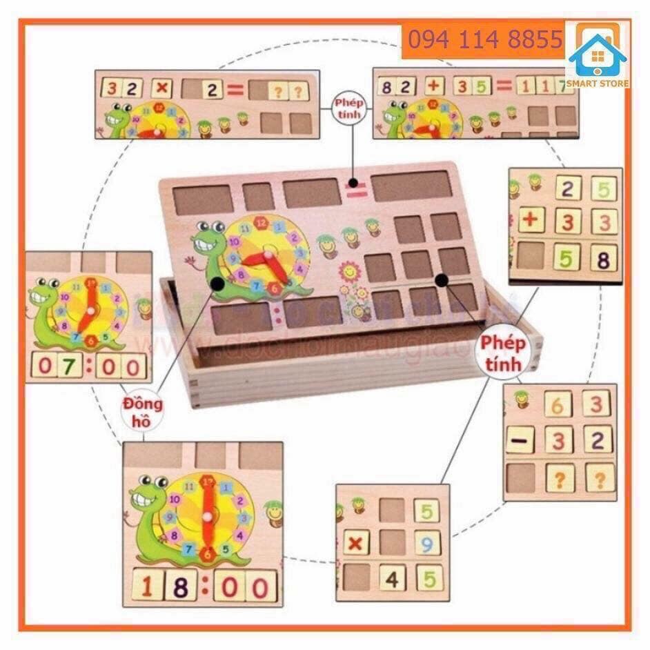 Bảng gỗ học Toán kèm bộ que tính