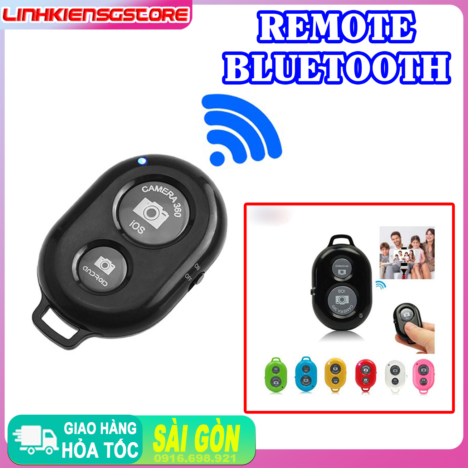 [HCM]Remote Bluetooth cao cấp Chụp Hình không dây Từ Xa Android ios