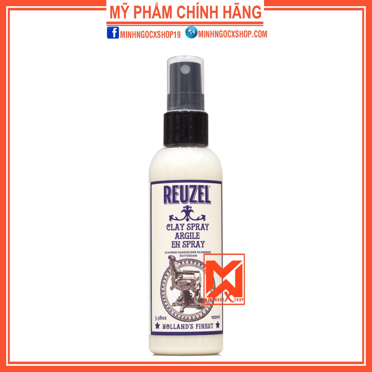 Xịt tạo phồng, bảo vệ nhiệt Reuzel Clay Spray 100ml chính hãng