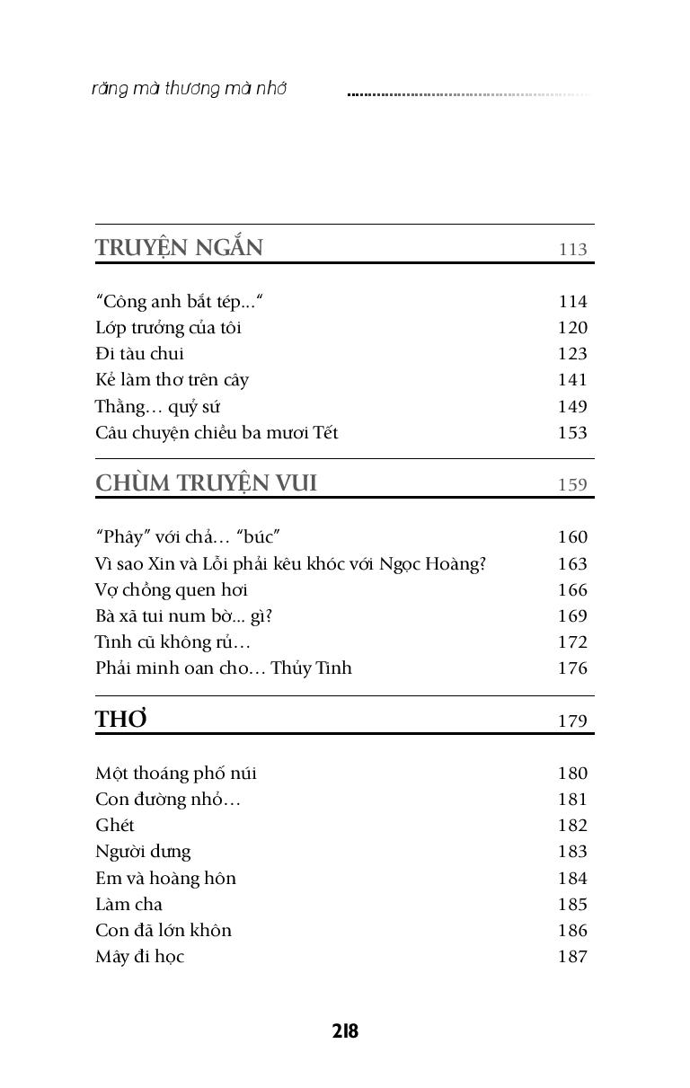 Sách Fahasa - Răng Mà Thương Mà Nhớ