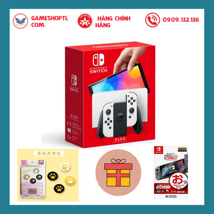 [HCM][TRẢ GÓP 0%]MÁY NINTENDO SWITCH OLED MODEL NEON JOYCON / WHITE JOYCON