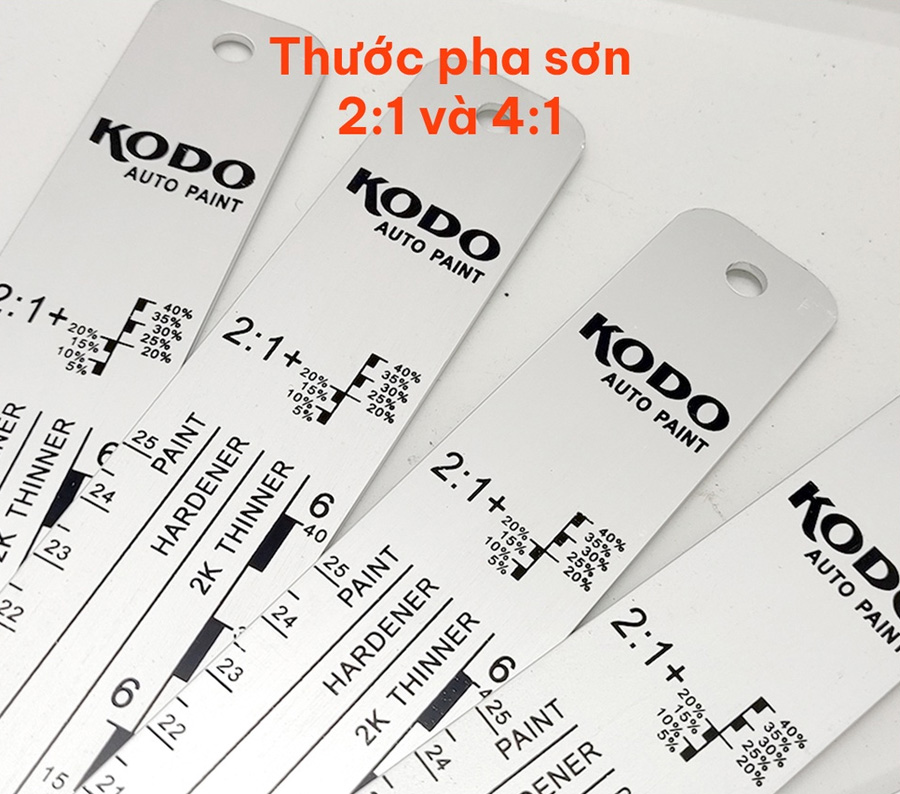 Thước pha sơn theo tỉ lệ 2:1, 4:1, thước khuấy sơn