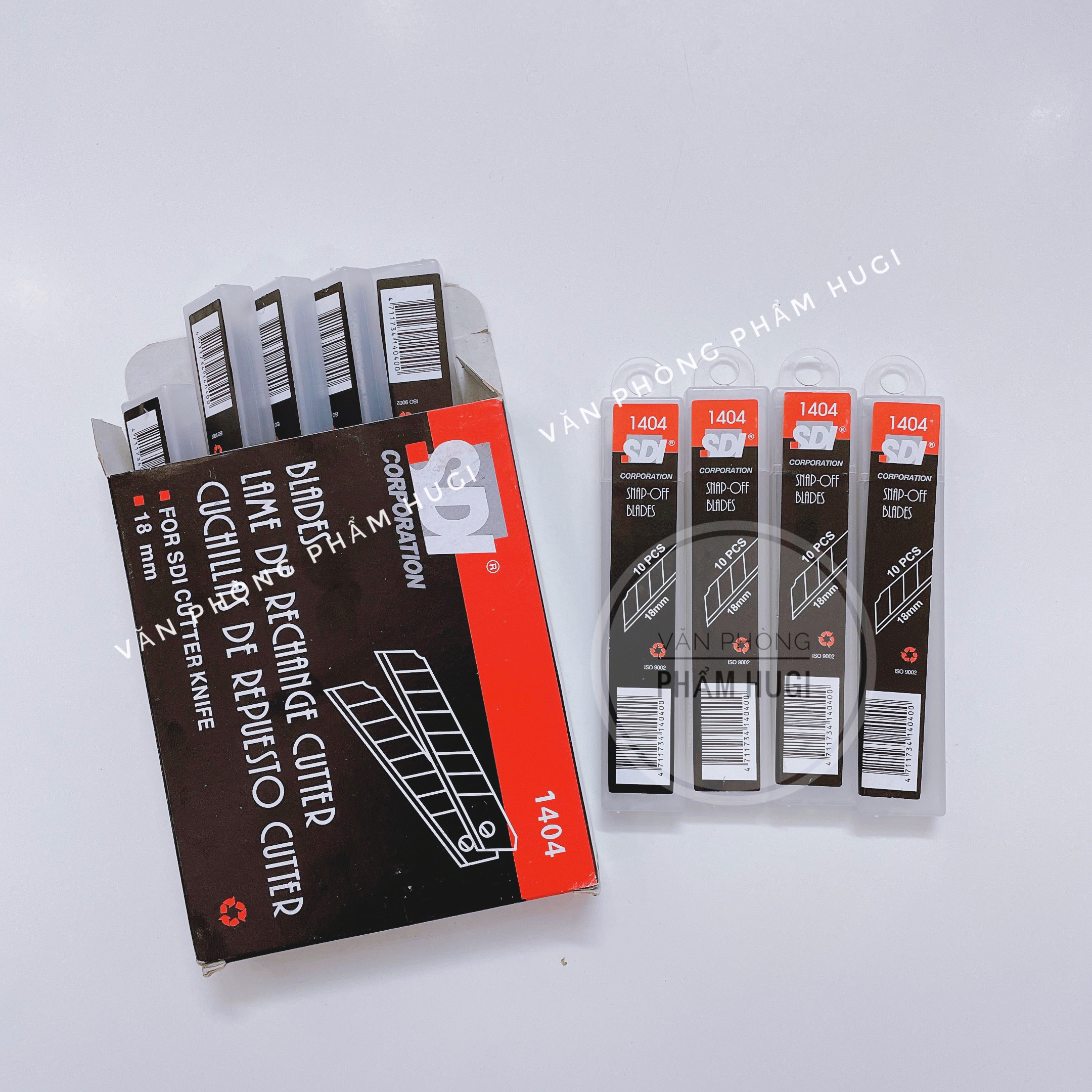 Hộp 10 Lưỡi Dao Rọc Giấy SDI Loại Lớn (18mm)