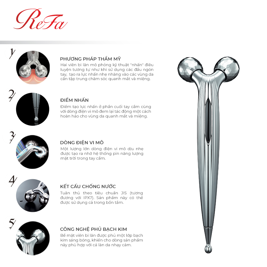 ReFa S CARAT RAY - Cây lăn nâng cơ, săn chắc da