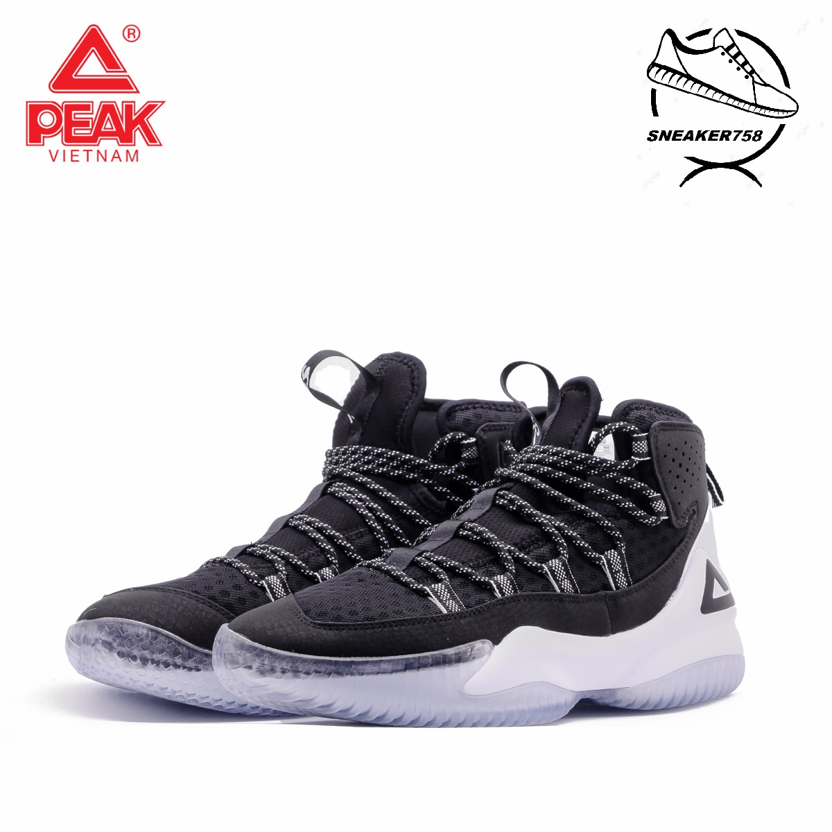 Giày PEAK Streetball Master DA830551 – Đen Trắng
