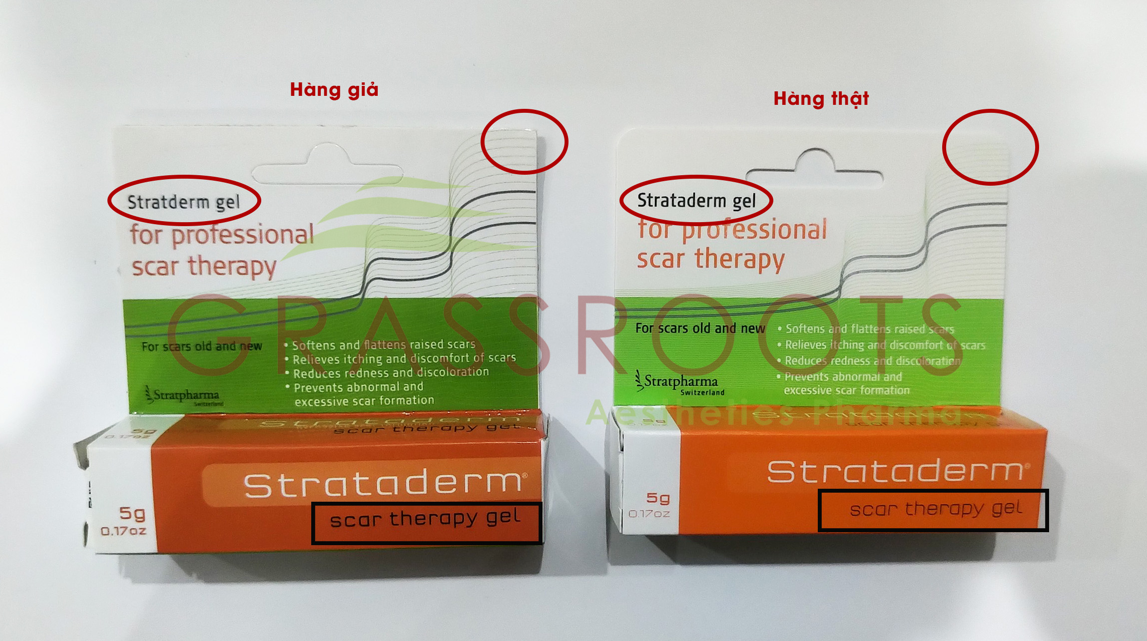Gel mờ sẹo strataderm 5gr Thụy Sỹ
