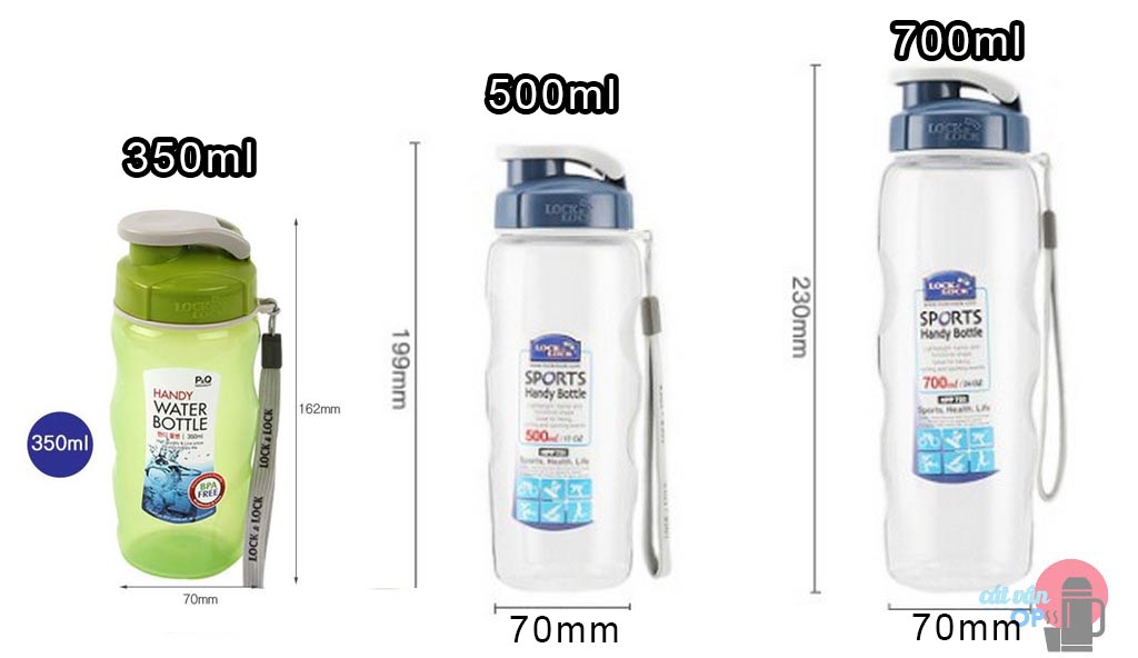 Bình nước thể thao Lock&Lock Handy Bottle 500ml ABF721 , 700ml ABF722