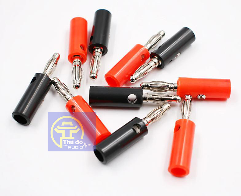 10 Đầu Jack Bắp Chuối 910MR 4mm Đực (5 Đen, 5 Đỏ )