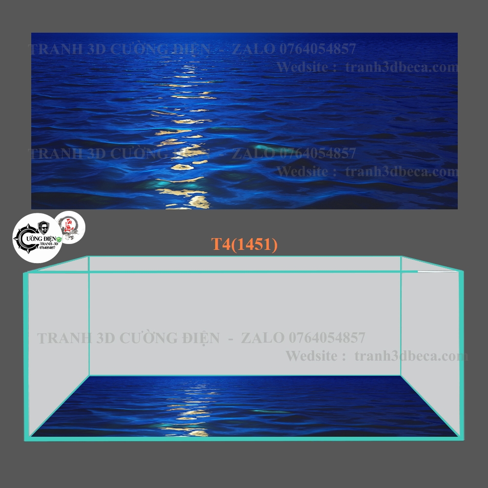 Tranh 3D dán đáy bể cá cảnh