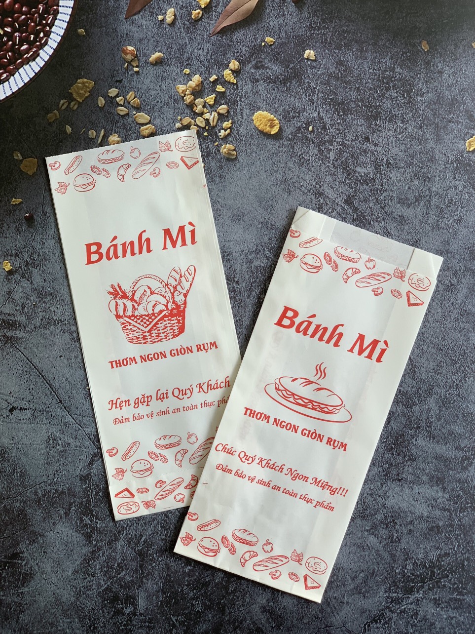 Túi bánh mì thấm dầu 500 túi