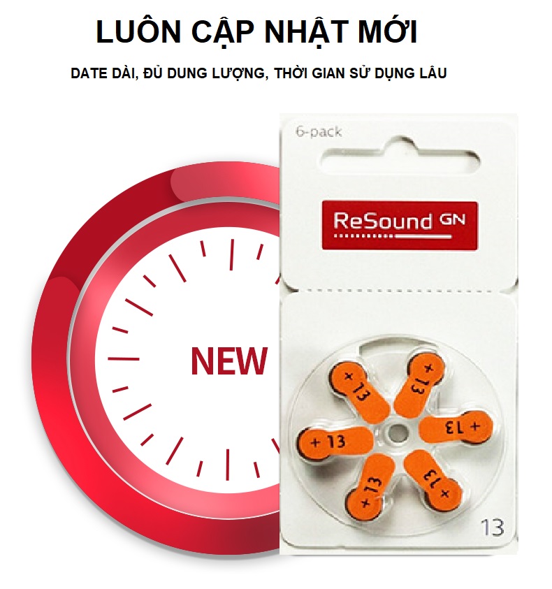 Pin máy trợ thính ReSound A13 PR48 P13