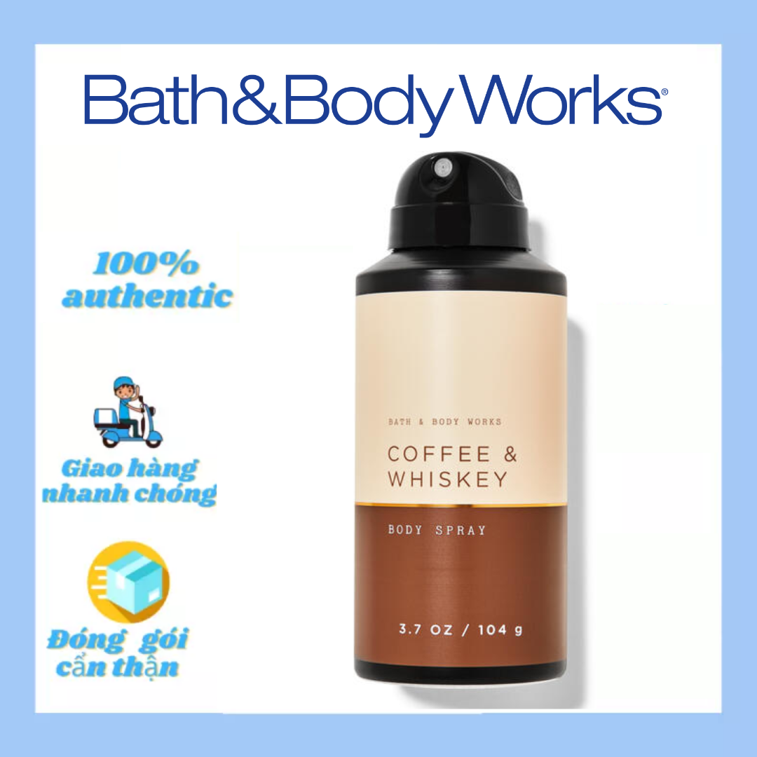 Xịt Thơm Toàn Thân For Men COFFEE WHISKEY Bath And Body Works 104g
