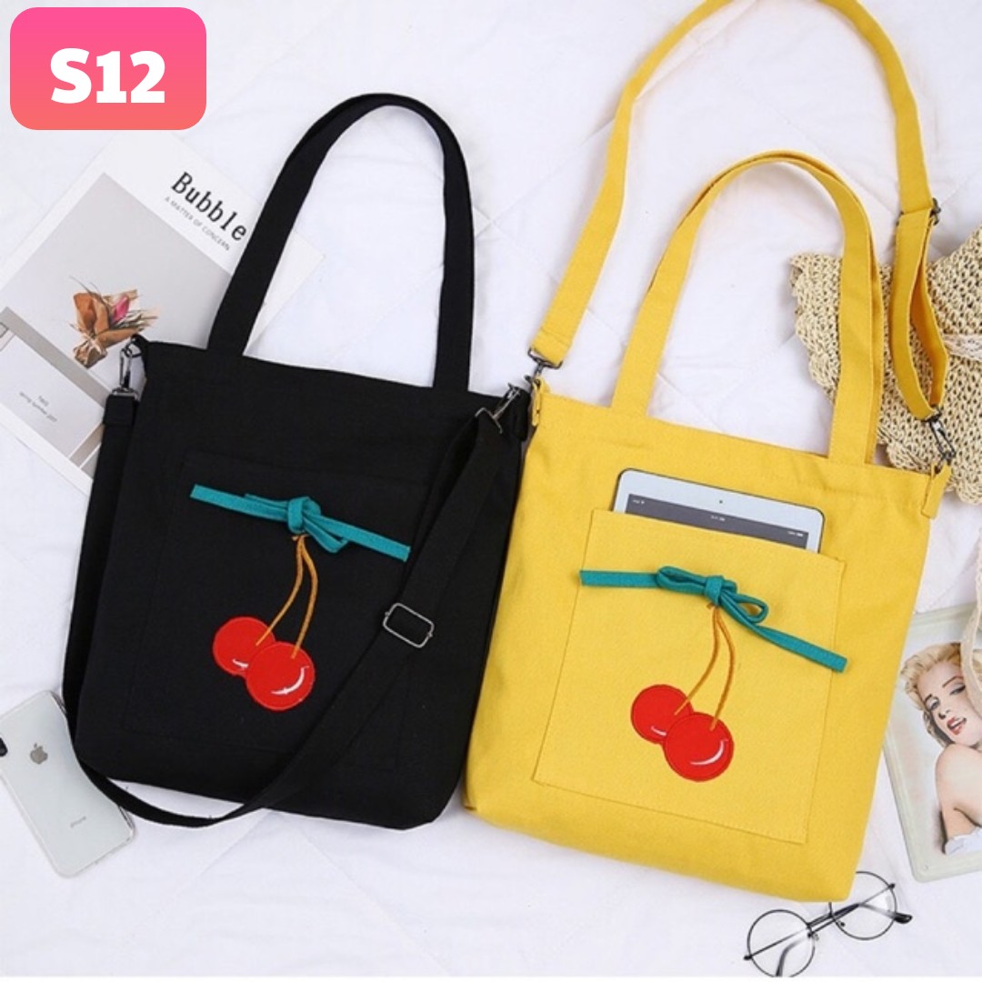 TÚI TOTE TRÁI CHERRY S12