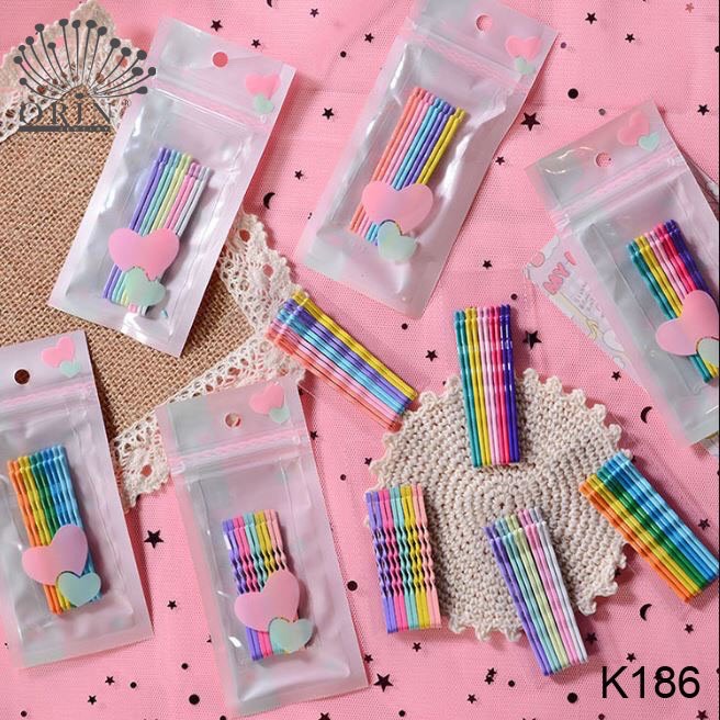 10 Kẹp Tăm Full Màu Cầu Vồng Màu Sắc Ngọt Ngào Phong Cách Hàn Quốc HOT TREND PKTL0146