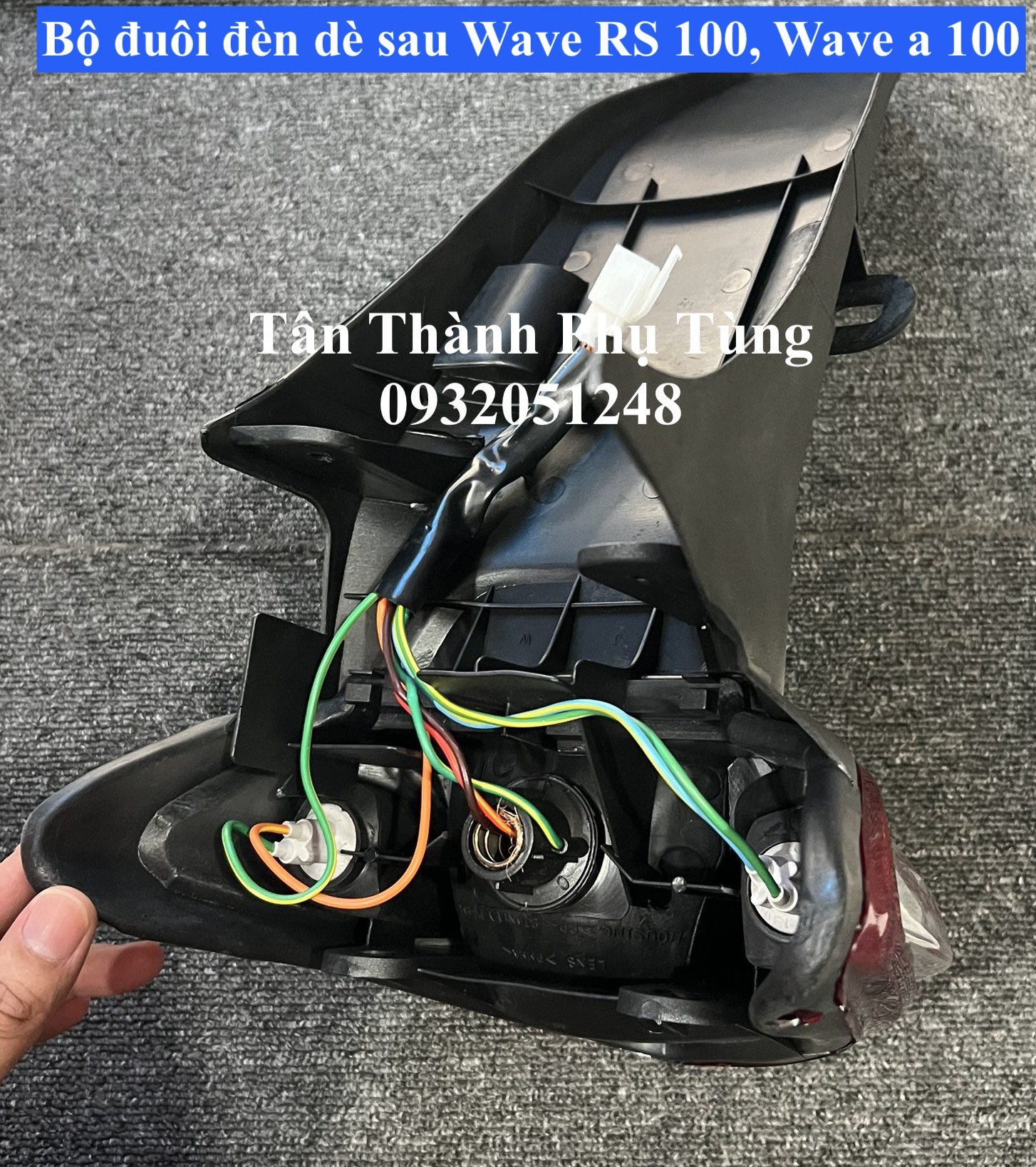 Đuôi dè sau kèm đèn hậu Wave a 100, WS100, RS100