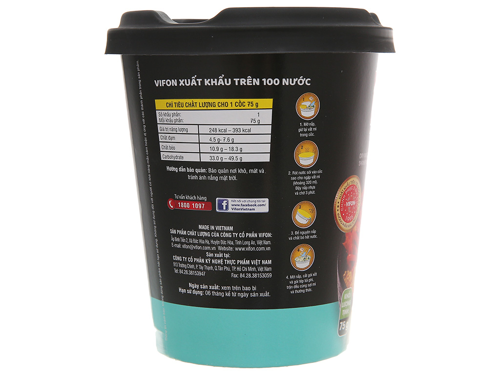 Thùng 24 ly Mì Trộn tôm cháy tỏi Vifon 75g