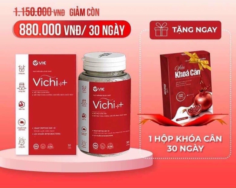 Giảm cân vichi++ tặng kèm khóa cân chính hãng