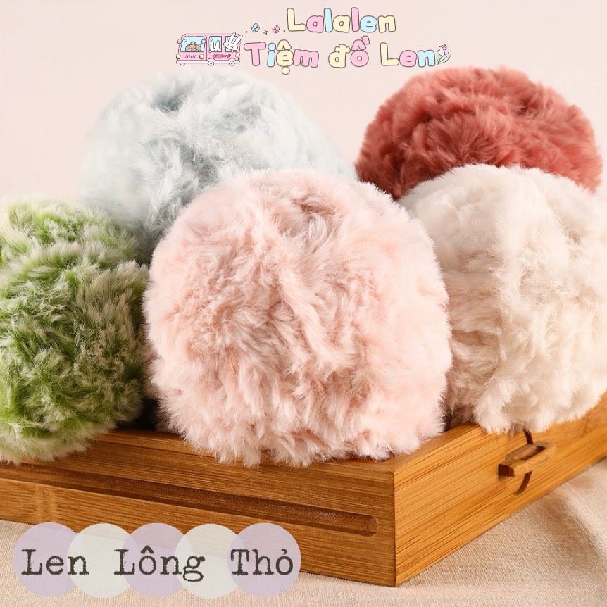 Len Lông Thỏ - Mềm Mịn Giữ Ấm Tốt - Cuộn 100gr