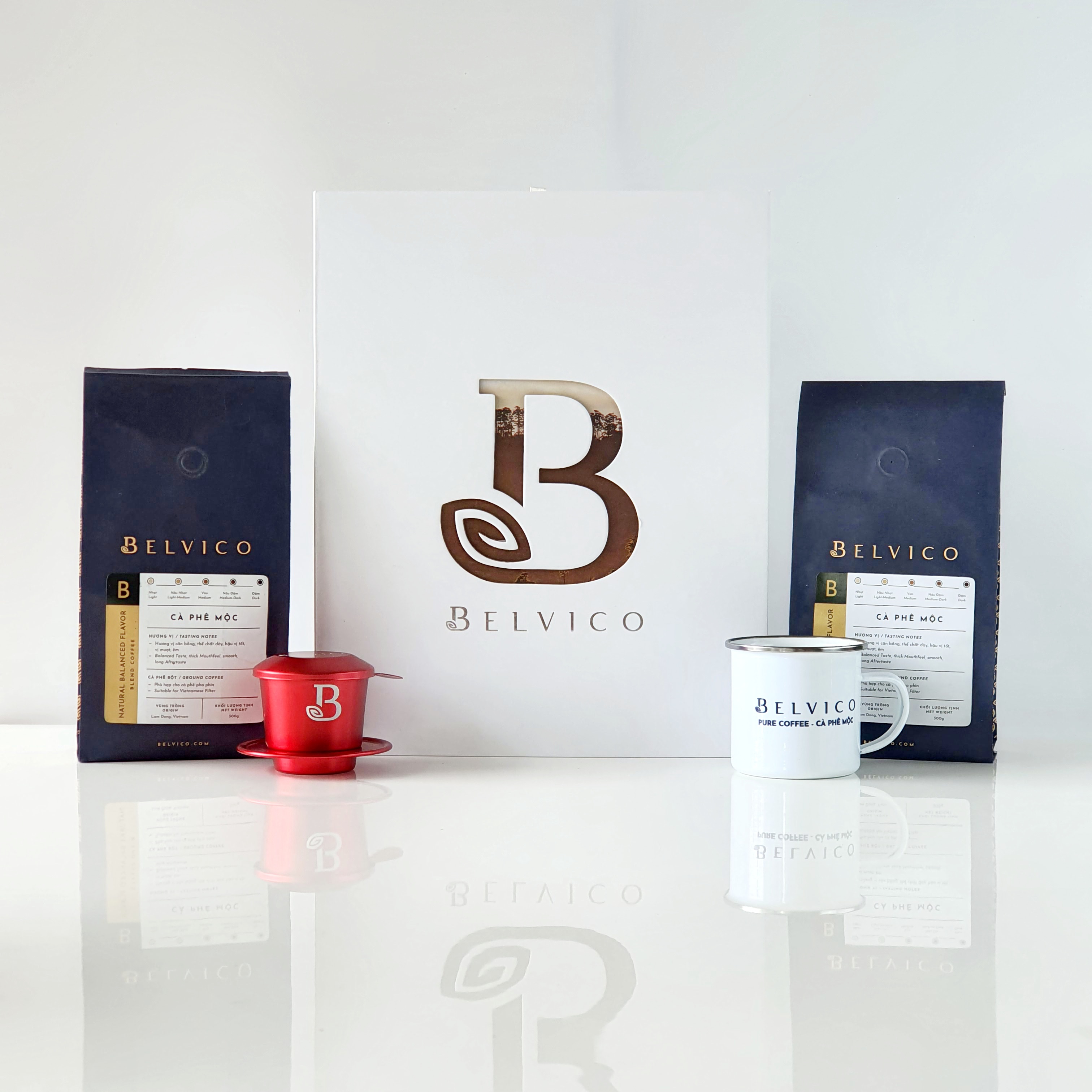Ly cà phê in logo tráng men cao cấp_Belvico coffee