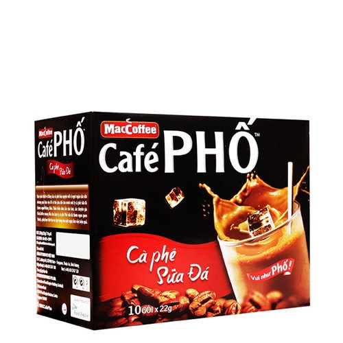[HCM]Cà phê hoà tan Phố sữa đá * 10 gói /Hộp - 12G