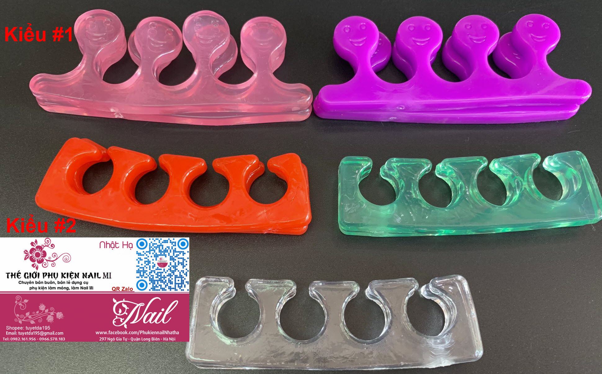 Kẹp tách ngón tay, ngón chân silicon siêu dẻo mềm - 10 ngón
