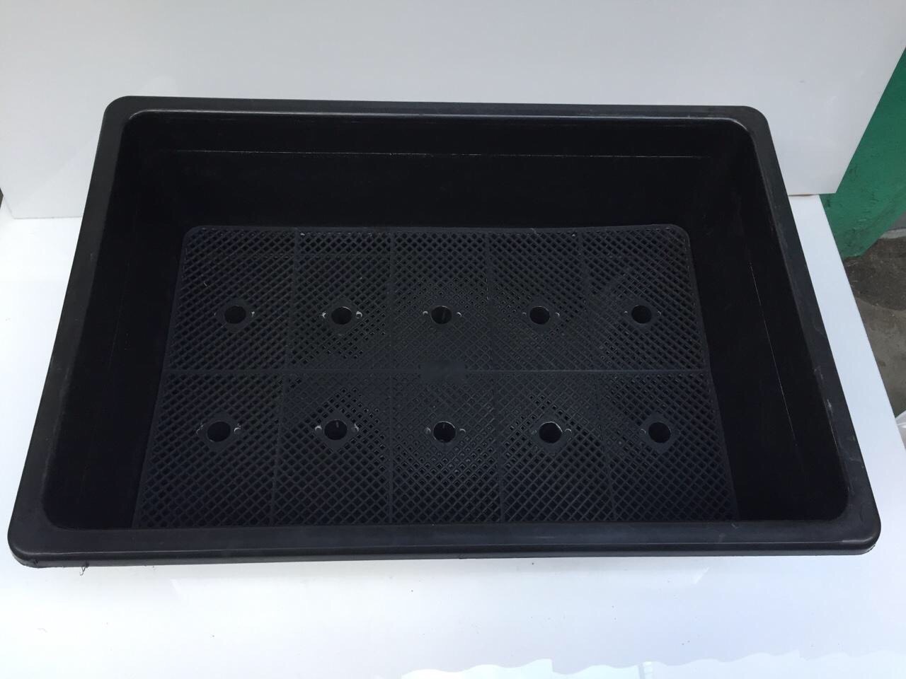 Combo 10 Chậu nhựa trồng rau CỠ LỚN sạch thông minh | Khay trồng rau thế hệ mới (KT 65x45x21cm)