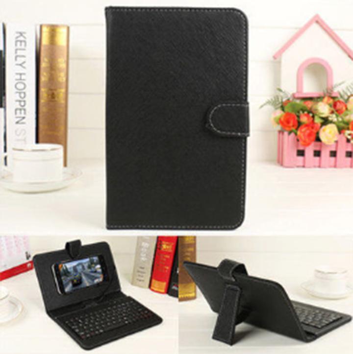 Bao Da Bàn Phím + chuột + Lót chuột cho điện Thoại Android Có Dây (Màu Đen)