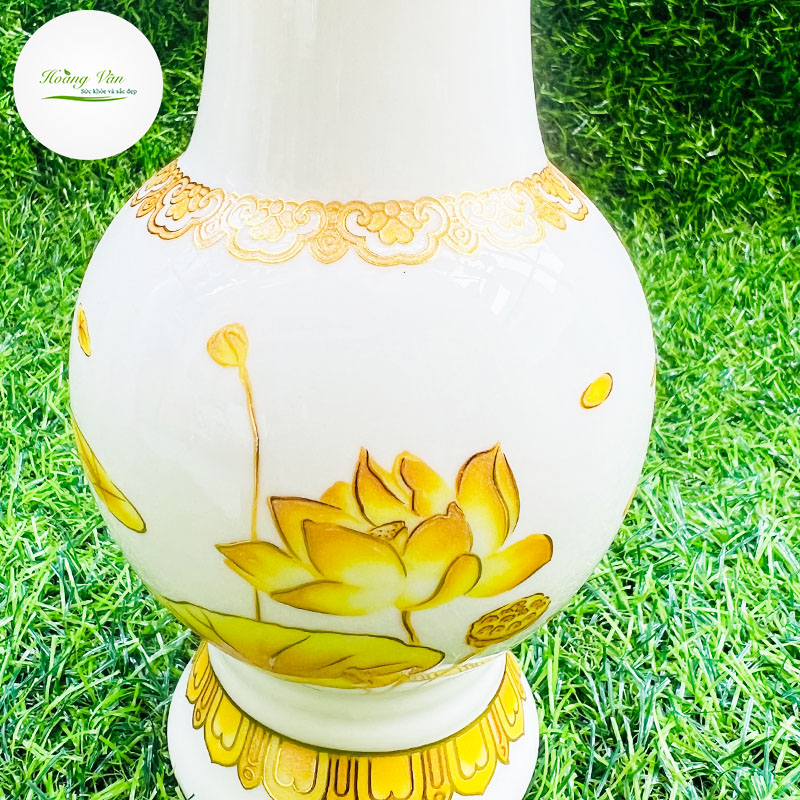 Bình hoa thờ cúng gốm sứ họa tiết đẹp