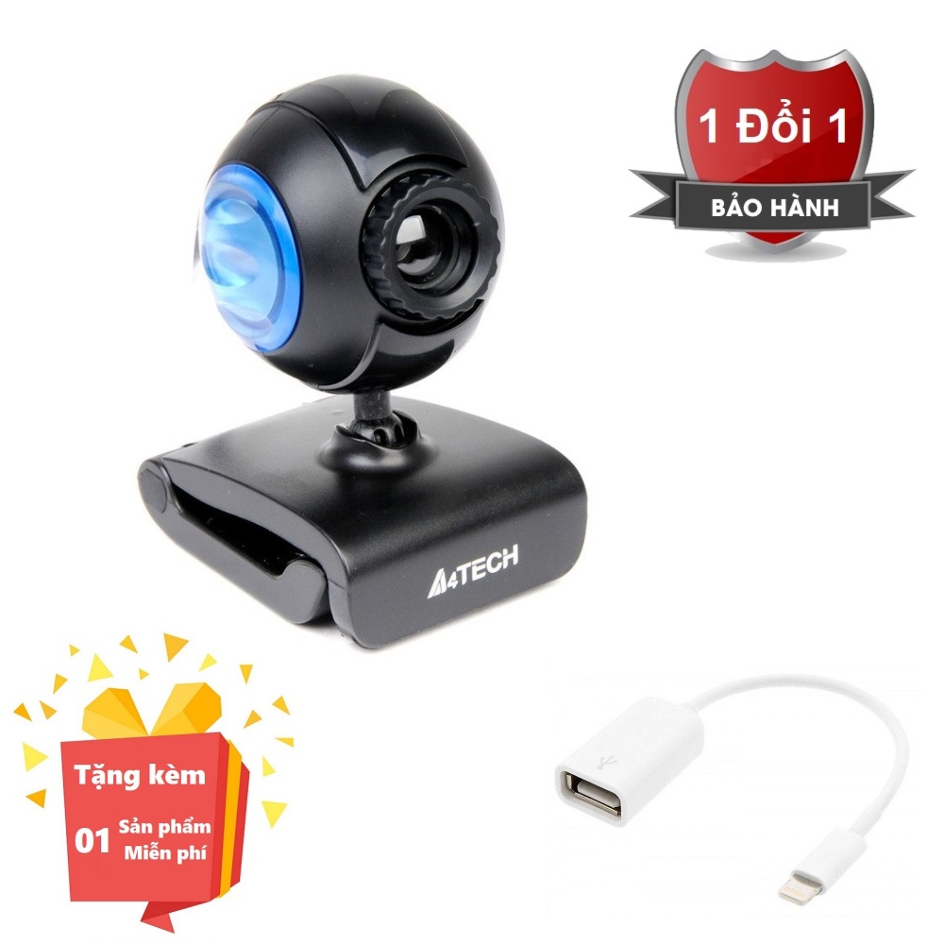 Webcam tích hợp micro cho máy tính, pc, laptop a4tech 752f - webcam học online tại nhà a4tech pk-752f - webcam online kèm micro 752f
