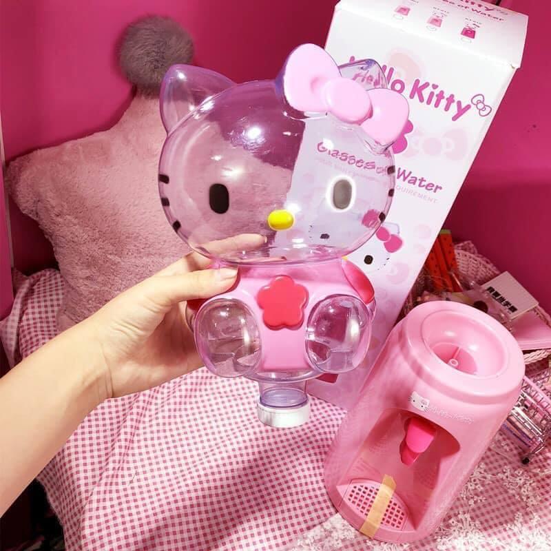 Bình lọc nước mini cho bé yêu chăm uống nước hình mèo kitty  cute