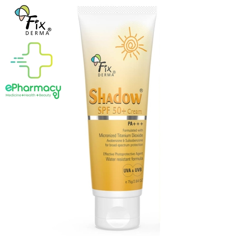 Kem Chống Nắng Fixderma Shadow Sunscreen Cream toàn thân chống nắng và giữ ẩm SPF 50+ 75g nhập khẩu