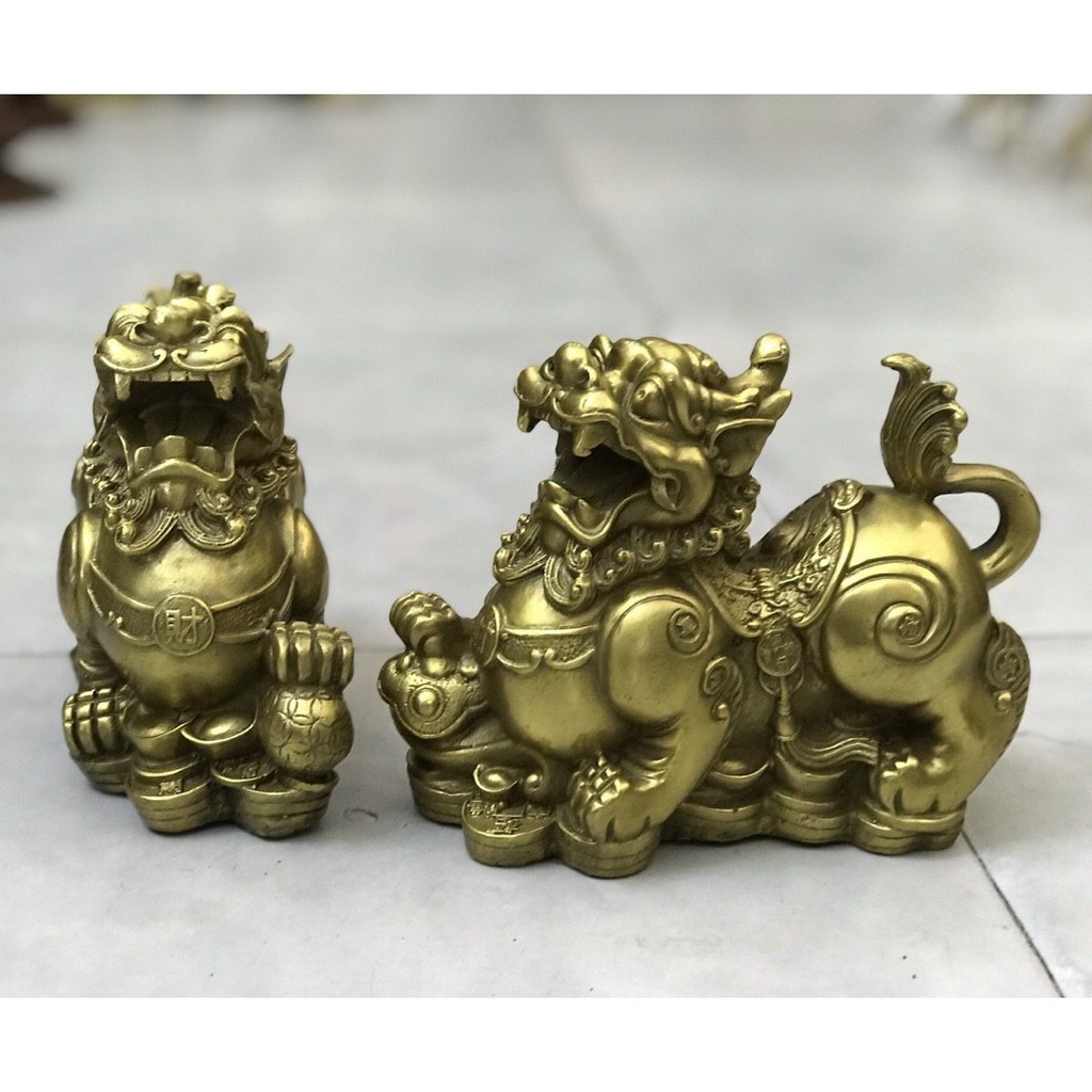 Cặp tỳ hưu như ý bằng đồng
