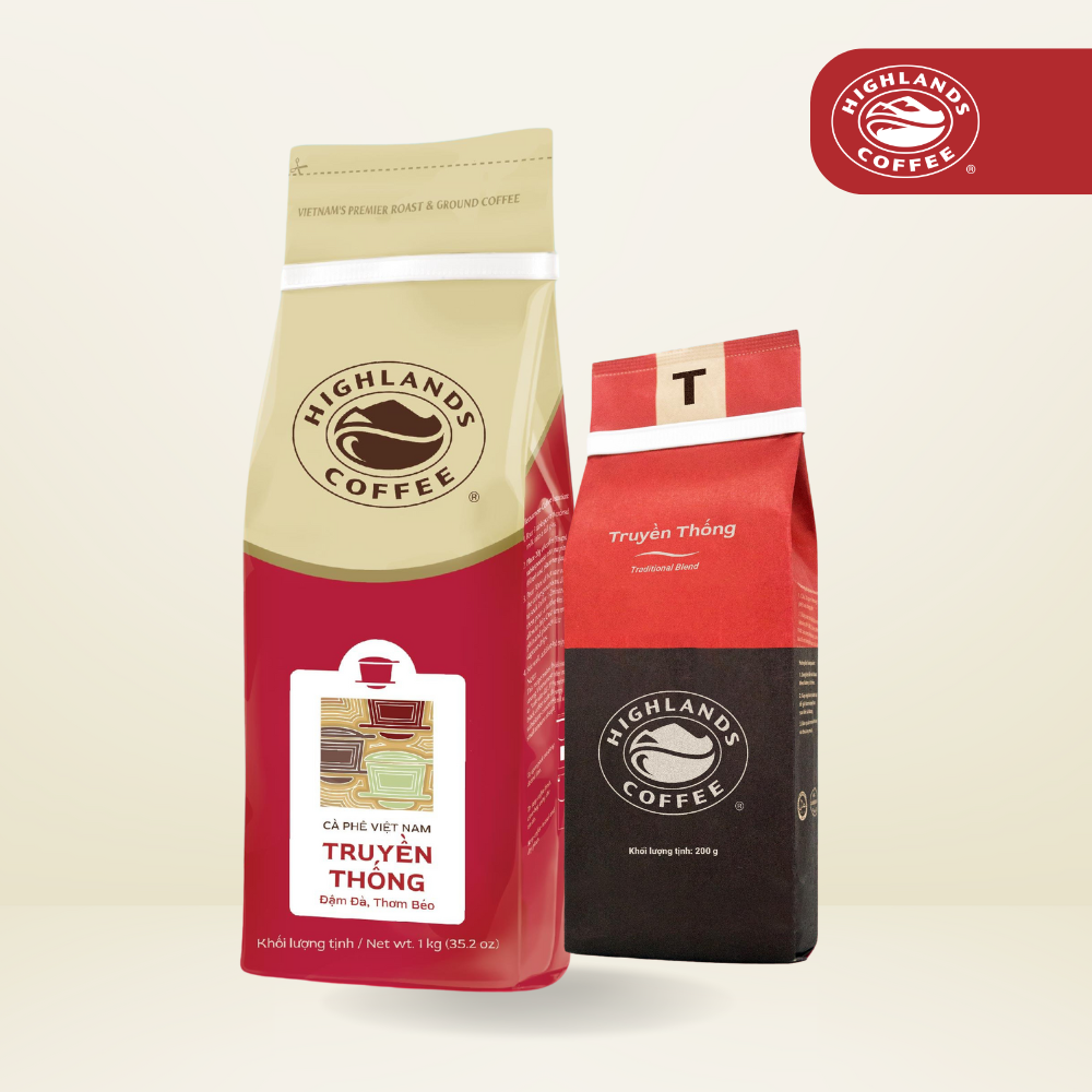 [MUA 1 TẶNG 1] MUA 1 CÀ PHÊ TRUYỀN THỐNG HIGHLANDS COFFEE 1 KG - TẶNG 1 CÀ PHÊ TRUYỀN THỐNG 200G