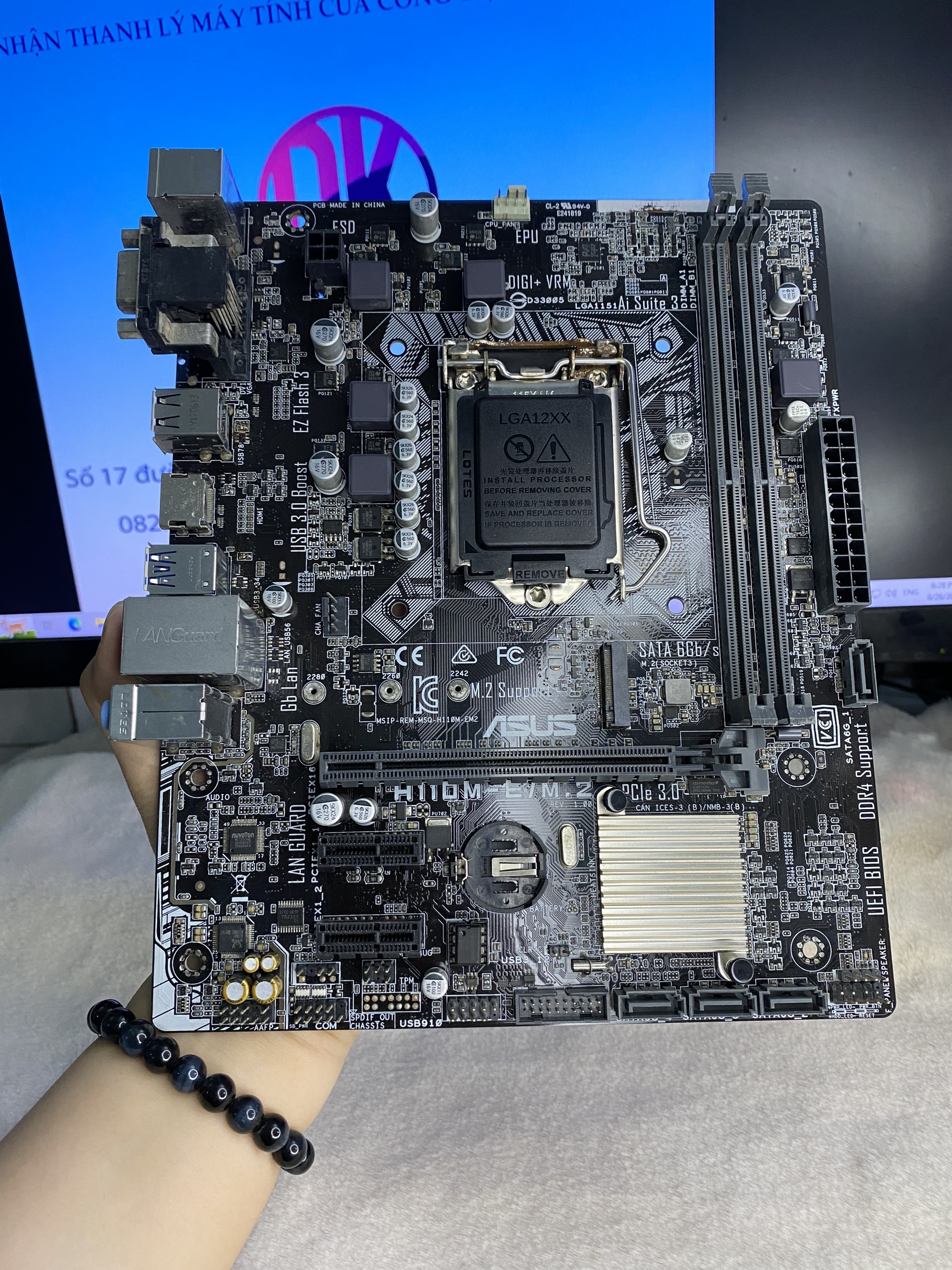 [DKCOMPUTER] Bo mạch chủ MAINBOARD ASUS H110M-E/M.2 KÈM FE