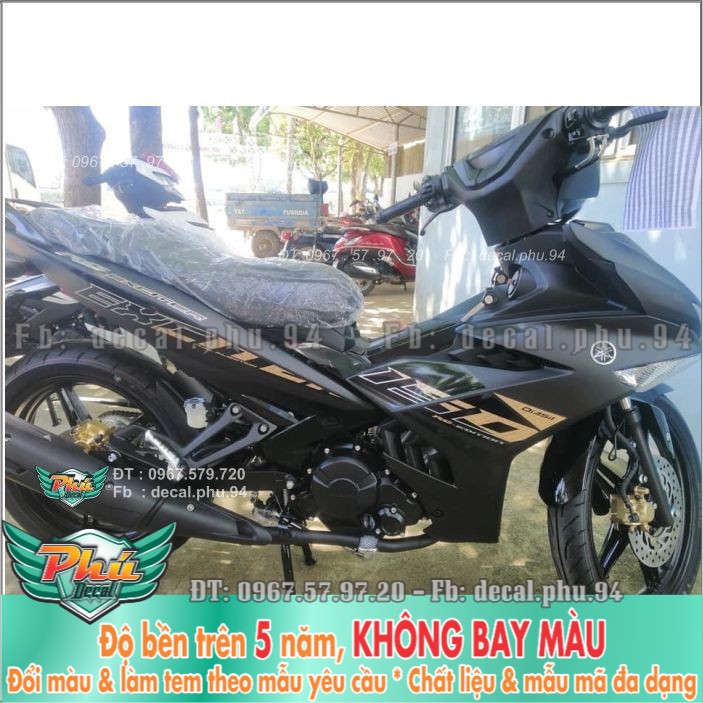 Tem rời zin exciter 150 đen nhám mẫu 2020 -mã 3