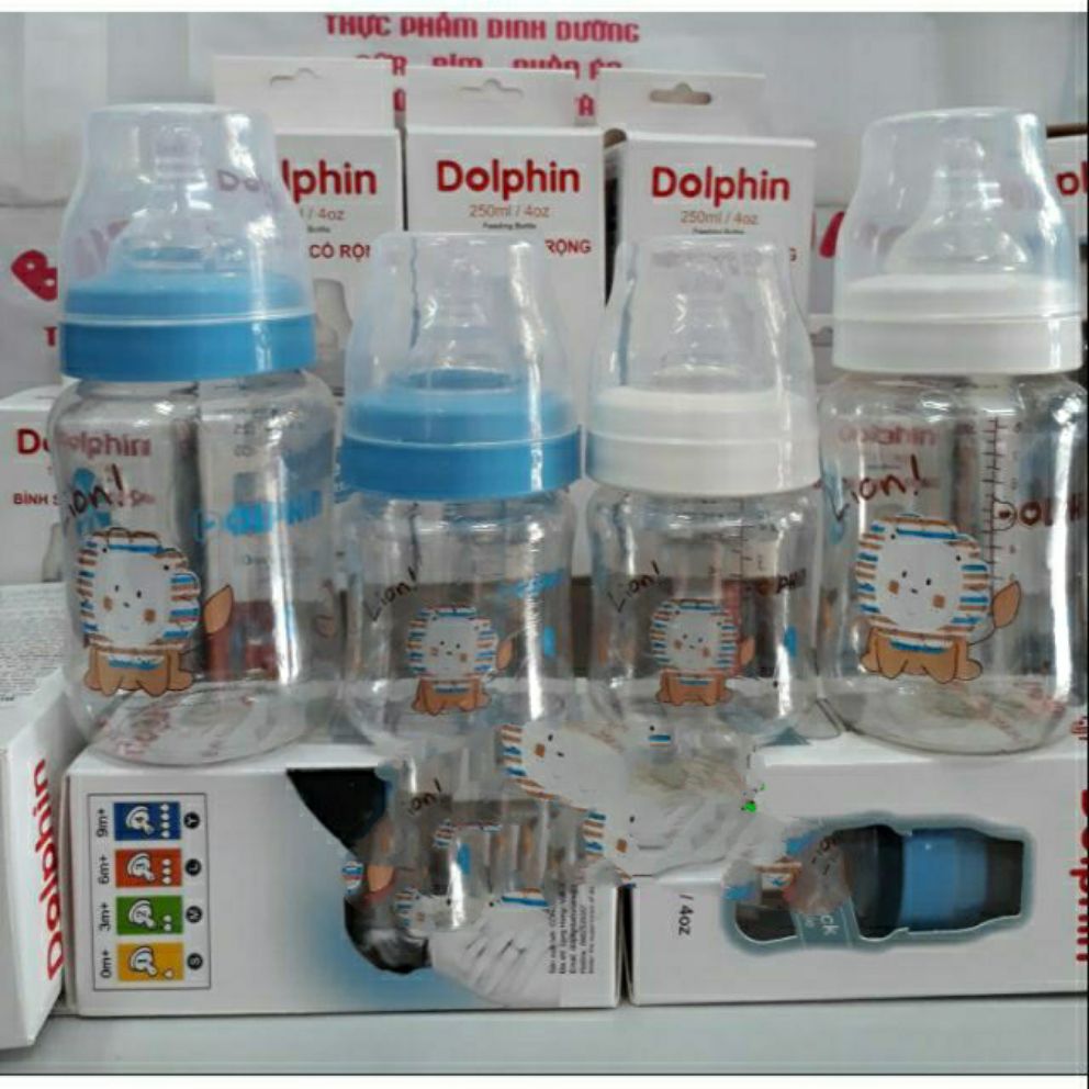 Bình sữa Dolphin cổ rộng 160ml/ 240ml