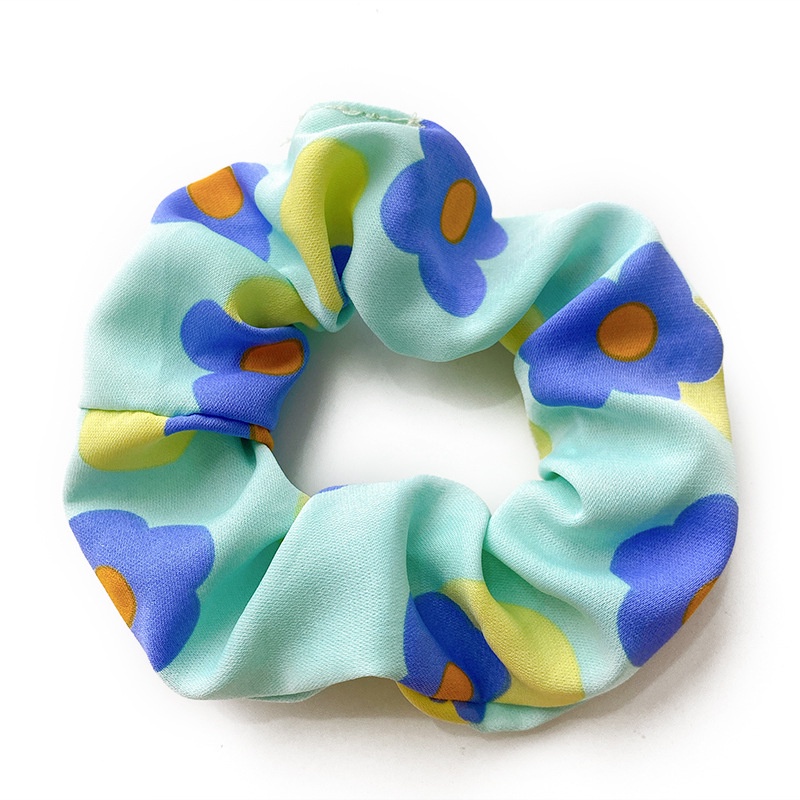 Dây cột tóc vải scrunchies hoa mai thời trang