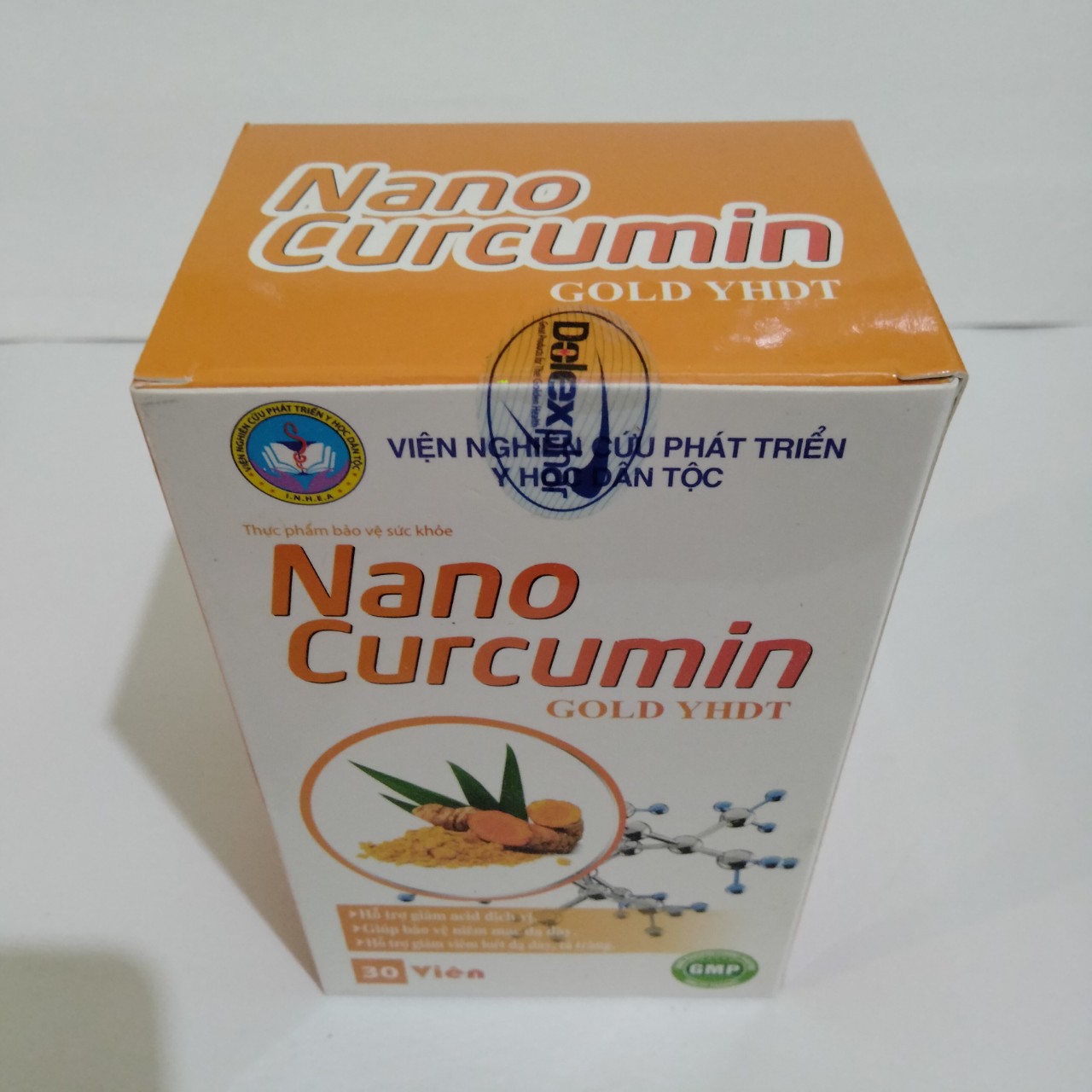 Viên Uống Dạ Dày Nano curcumin Gold Viện Nghiên Cứu Phát Triển Y Học Dân Tộc  Thành Phần Nano Curcumin  giúp giảm Axít dịch vị Bảo Vệ Niêm Mạc Dạ Dày  Hỗ Trợ Giảm viêm Loét Dạ Dày Tá Tràng -Hộp 30 Viên