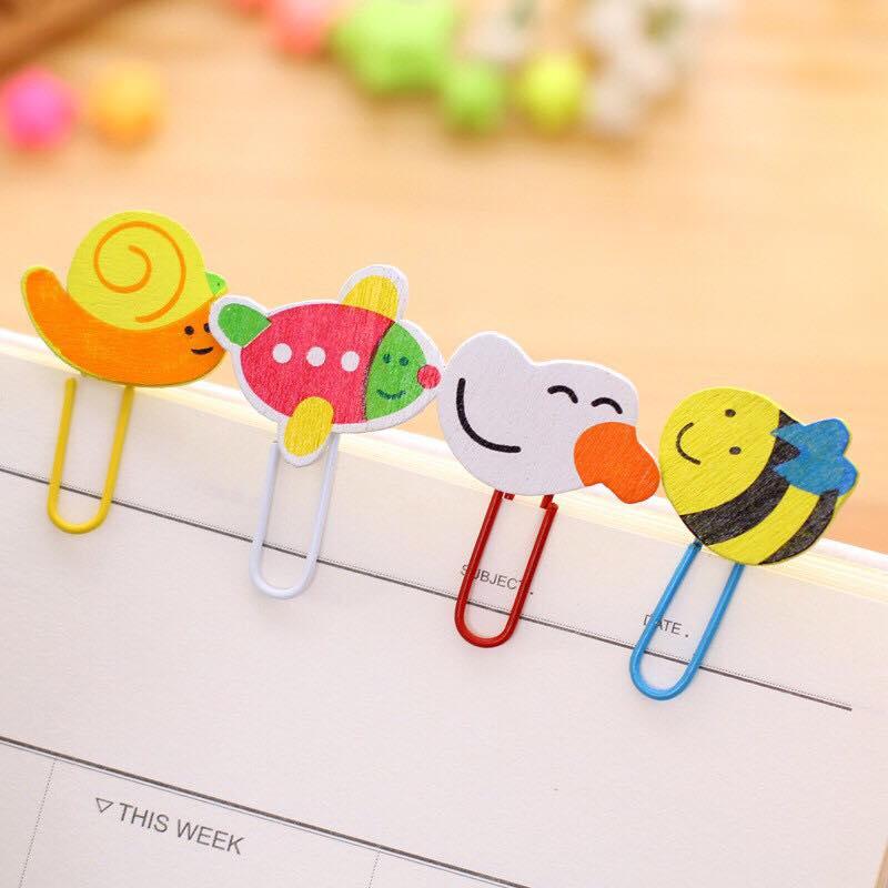 Sỉ 12 kẹp giấy, bookmark hình thú dễ thương