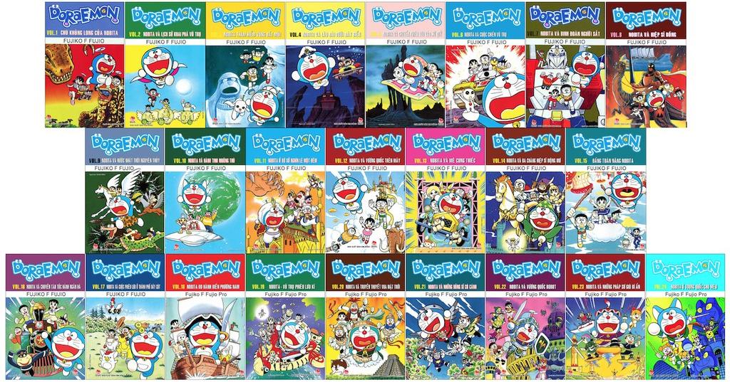 Sách - Combo 8 quyển Doraemon dài (giao tập ngẫu nhiên) + bán kèm 1 bút viết