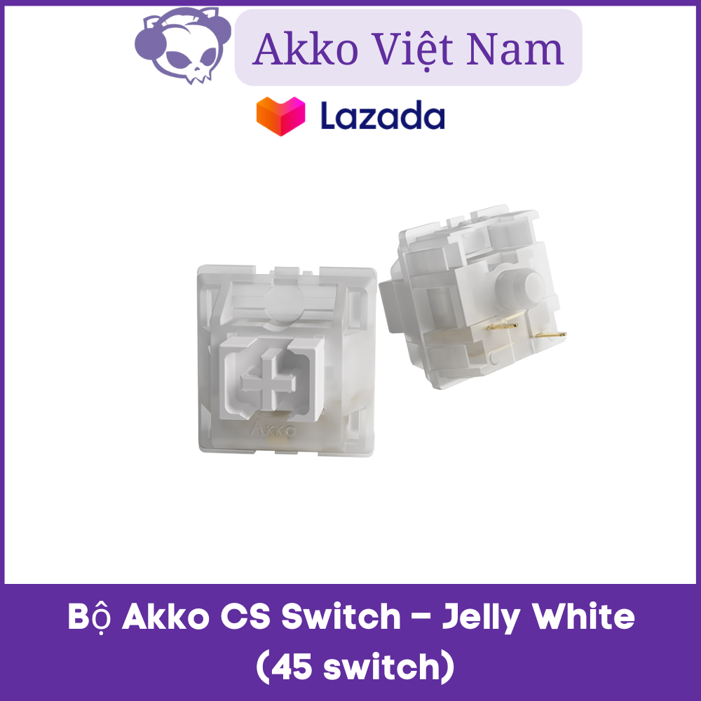 Bộ Switch bàn phím cơ AKKO CS Switch – Jelly White (45 switch)