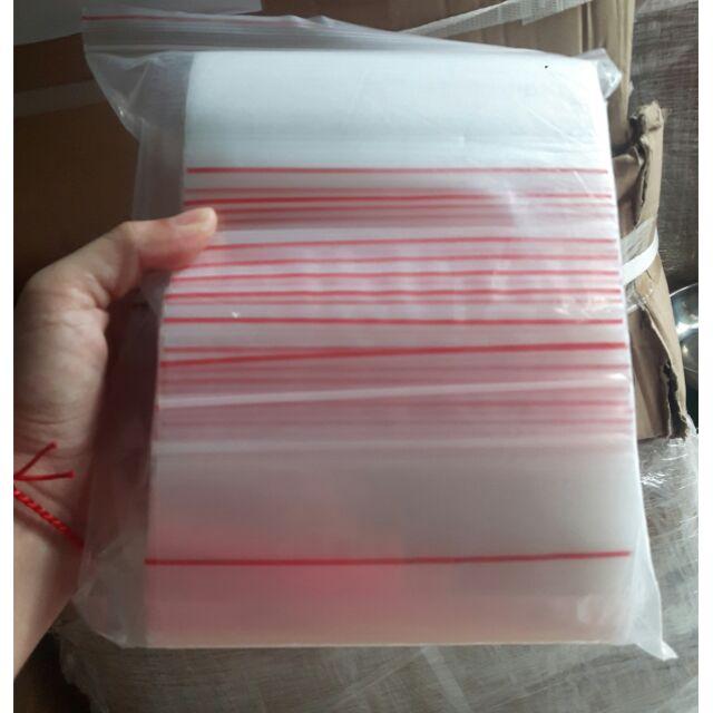 [HCM]1KG - SIZE 15X20 - TÚI ZIPPER VIỀN CHỈ ĐỎ