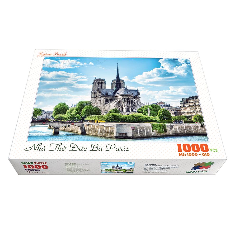 [HCM]Bộ tranh xếp hình cao cấp 1000 mảnh ghép – Nhà Thờ Đức Bà Paris