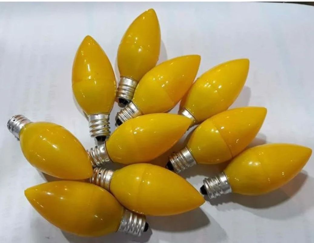 Combo 10 Bóng Đèn Led trái ớt 1W màu vàng đui E12