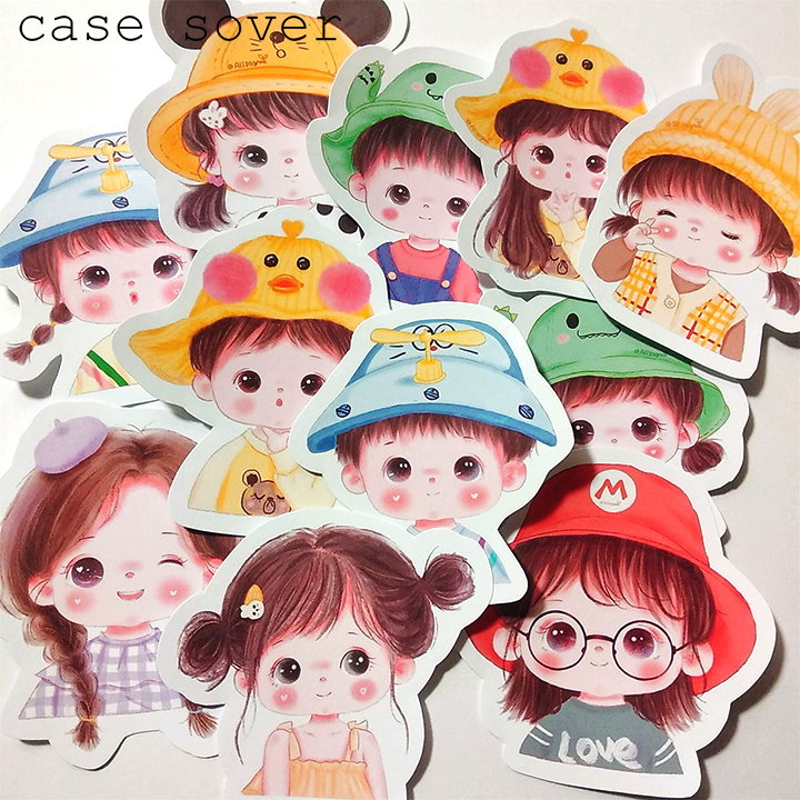 Set 11 Sticker thiết kế chủ đề Bé Chibi Cute - Case Sover | Lazada.vn