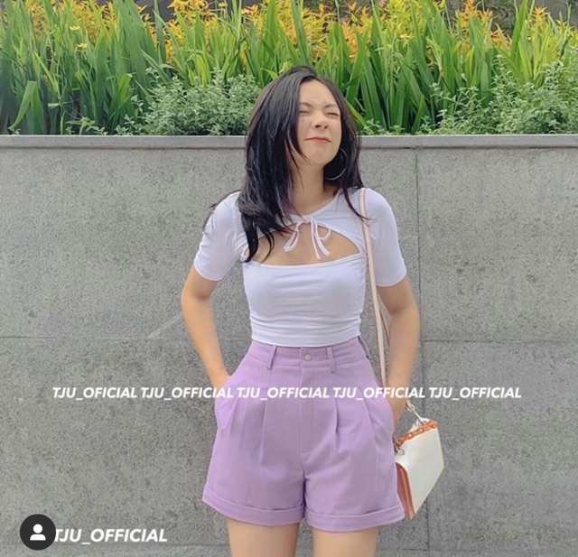 [HCM]Áo croptop khoét ngực thắt nơ